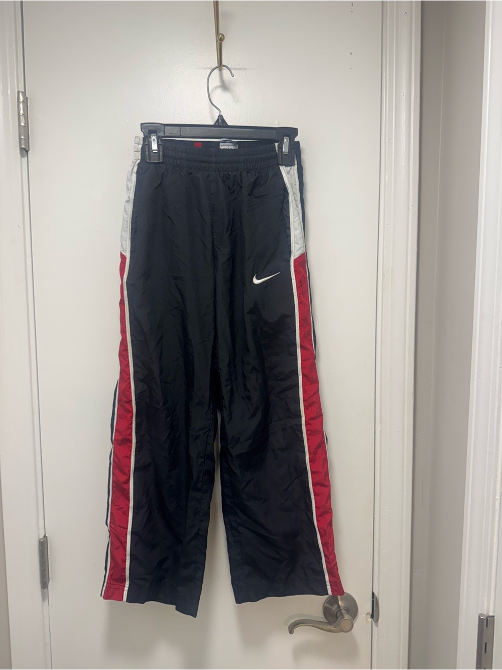 *Nike Black Joggers with Red & White Side Panels